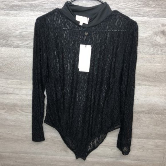 Club London Tops - Club London Size 18 US Black Sheer Lace Bodysuit